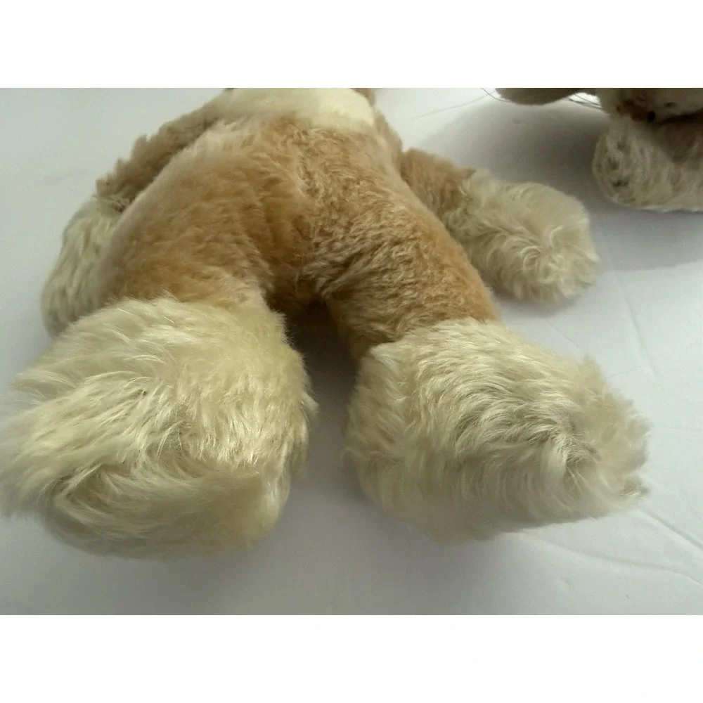 Vtg Bunny Rabbit Steiff Originals Floppy Hansi Ear Button Mohair Twist LOT Of 2